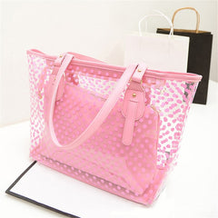 Pastel Clear Polka Dot Handbag