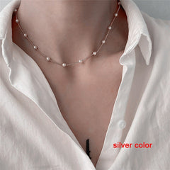 Sparkling High Collar Chain Necklace