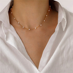 Sparkling High Collar Chain Necklace