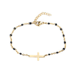 Cross Chain Stainless Steel Bracelet