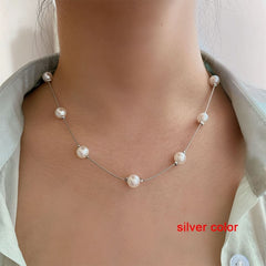 Sparkling High Collar Chain Necklace