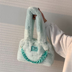 Fluffy Faux Fur Soft Shoulder Bag