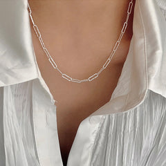 Sparkling High Collar Chain Necklace