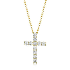 Women's Moissanite Cross Pendant