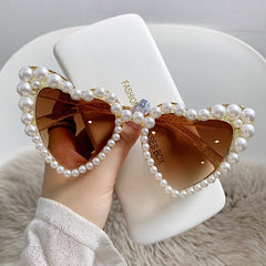 Cat Eye Heart Fashion Sunglasses