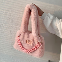 Fluffy Faux Fur Soft Shoulder Bag