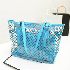 Pastel Clear Polka Dot Handbag