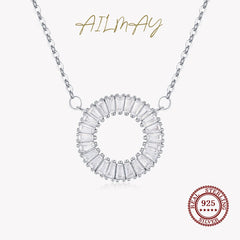 Sparkling Clear Round Necklace