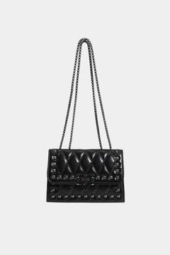 Studded PU Leather Crossbody Bag