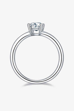 1 Carat Moissanite 925 Sterling Silver Solitaire Ring