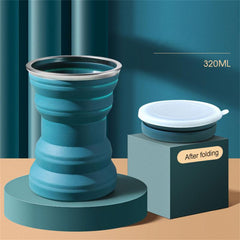 Portable Silicone Retractable Cup With Lid