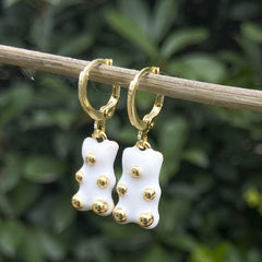 Cute Acrylic Gummy Bear Dangle Earrings