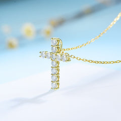 Women's Moissanite Cross Pendant