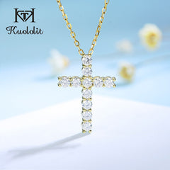 Women's Moissanite Cross Pendant