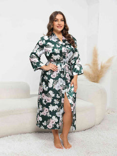 Plus Size Tie Waist Robe