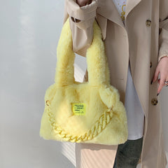 Fluffy Faux Fur Soft Shoulder Bag