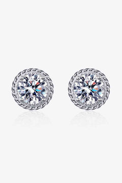 2 Carat Moissanite 925 Sterling Silver Stud Earrings