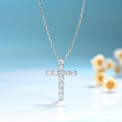 Women's Moissanite Cross Pendant