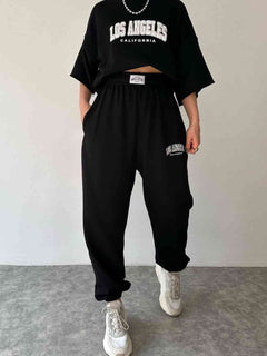 LOS ANGELES CALIFORNIA Graphic Sweatshirt and Sweatpants Set