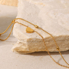 Heart Shape Double-Layered Anklet