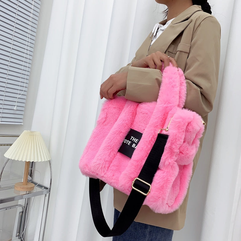 Faux Fur Tote Bag