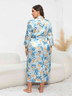 Plus Size Tie Waist Robe