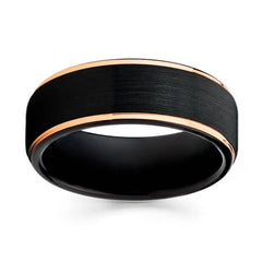 Black Brushed Men's Ring