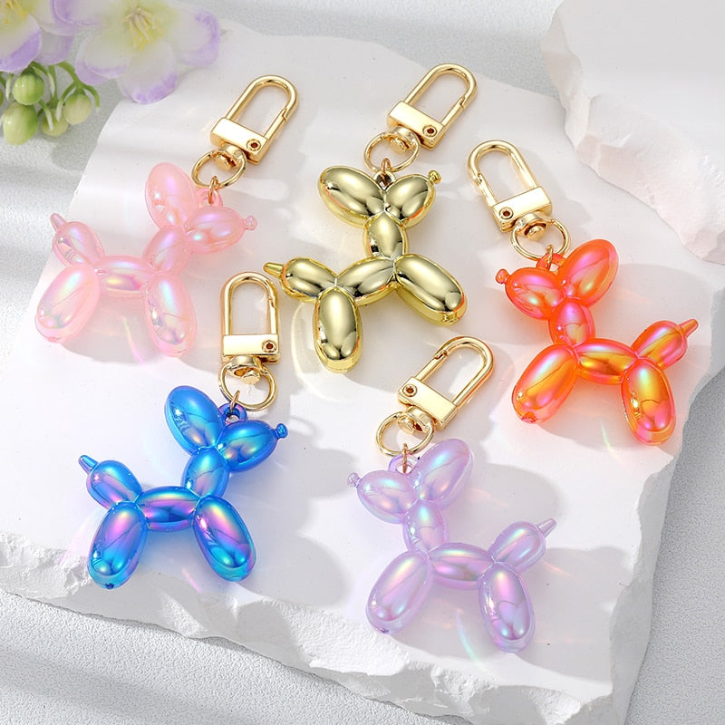 Balloon Animal Colorful Keychain