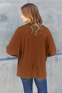 Double Take Full Size Round Neck Long Sleeve T-Shirt