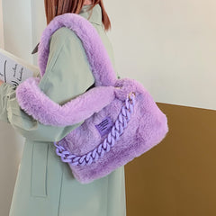 Fluffy Faux Fur Soft Shoulder Bag