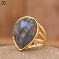 Teardrop Stone Ring