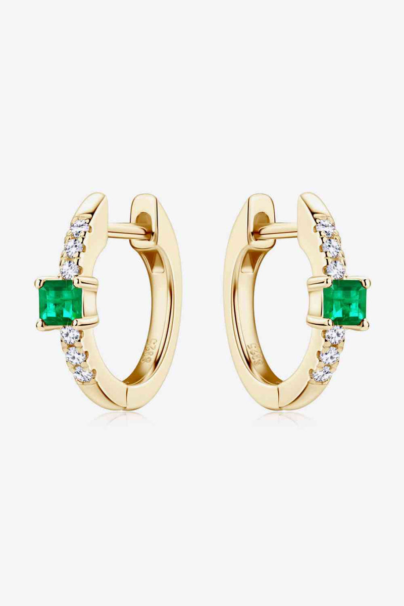 Lab-Grown Emerald Earrings