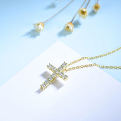 Women's Moissanite Cross Pendant