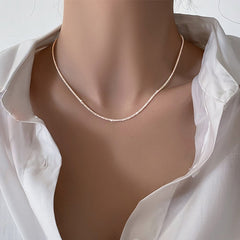 Sparkling High Collar Chain Necklace