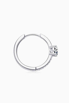 Carry Your Love 1 Carat Moissanite Platinum-Plated Earrings