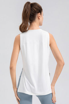 Slit Round Neck Tank